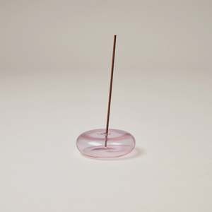 Gentle Habits: Pink Glass Vessel Incense Holder