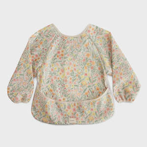 Mushie: Long Sleeved Bib Pastel Blooms