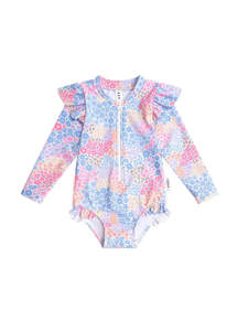 Frill Swimsuit Floral Bloom
