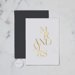 Papier Hq: Mr And Mrs Greeting Card