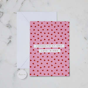 Papier Hq: Congratulations Love Birds Greeting Card