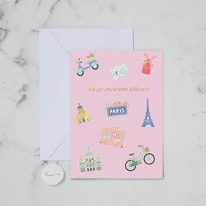 Papier Hq: Anywhere With You Greeting Card