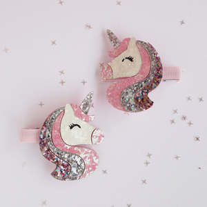Celestial Unicorn Hair Clips