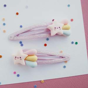 Mon Coco: Rainbow Star Hair Clips