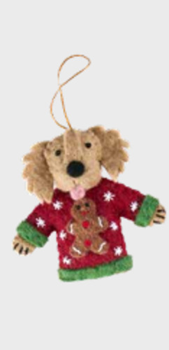 Pashom: Pashom Christmas Decoration -Retriever In Xmas Sweater