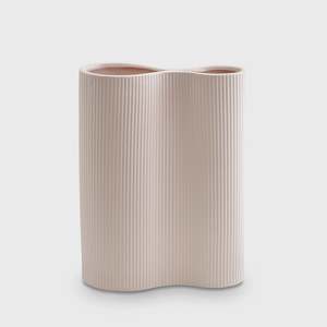 Ribbed Infinity Vase Medium Nude