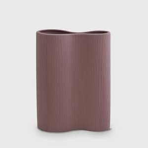 Ceramics: Ribbed Infinity Vase Medium Plum
