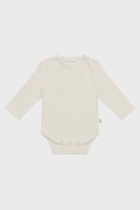 Merino Long Sleeve Envelope Bodysuit - Cloud