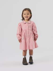 Clothing: Wild Strawberry Corduroy Collar Dress