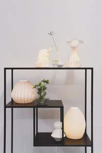SOLENNE Table Lamp Wide Ridge | Matt White