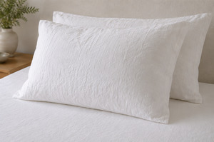 Homewares: 100% Stone Washed Flax Linen | Pillowcase Pair