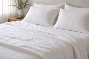 100% Stone Washed Flax Linen Fitted Sheet | King