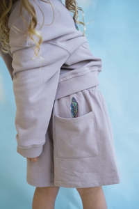 Baby 1: "COMING SOON:" Parrot Fish Shorts - Grape