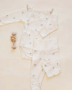 SIDE SNAP BODYSUIT + PANT SET SHEEP