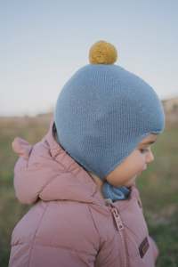 Best Sellers: Cashmere Baby Bonnet | Mermaid + Gold Dust Pom