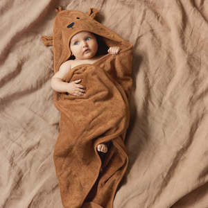 Bear Hooded Towel | Hazelnut