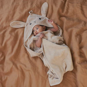 Bunny Hooded Towel | Nougat