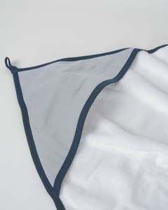 Terry Hooded baby Towel - Sky Contrast