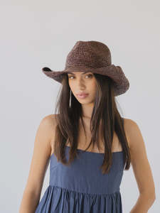 Cowboy Raffia Hat | Cocoa