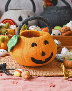 Toys: Felt Jack O' Lantern Pumpkin Bag