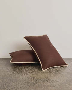 Bedding: Linen Pillowcase Pair - Brown Sugar