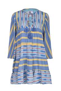 Pearl Caviar: Pearl & Caviar Marl Dress - Blue