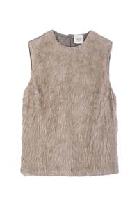 Alysi Fringe Top - Sand