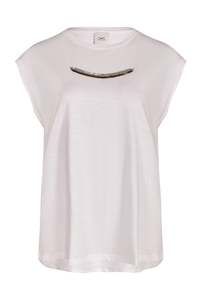 T Shirts Tanks: Husk Beaded Tee - White
