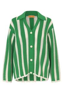 Stine Goya Collar Cardi - Stripe