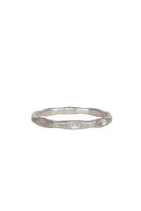 Jewellery Gifting: Alouette Design Hamerred Bangle - Silver