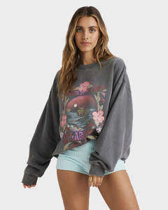 Womens Hoodies Sweats: Billabong Lost Coast Canyon Crew