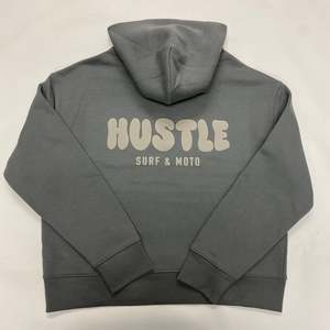 Womens Hoodies Sweats: Hustle Puff Print Hood
