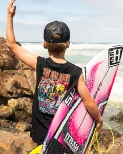 Boys Tops: The Mad Hueys King Cod Codzilla Youth Muscle