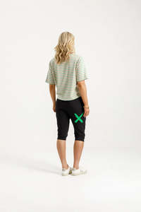 Womens Pants Leggings: Homelee 3/4 Apartment Pants-Kelly Green X