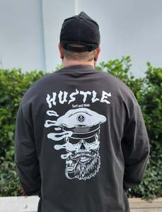 Hustle: Hustle Ol' Captain Long Sleeve Tee