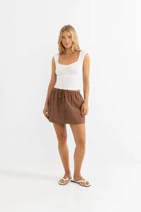 Womens Shorts Skirts: Rhythm Beach Side Skort