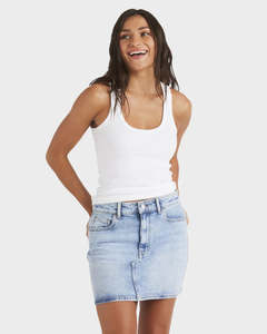 Roxy Shine Denim Mini Skirt