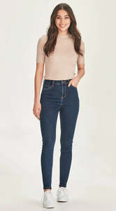 Womens Jeans: Junkfood Bowie Ankle Grazer Indigo Jean