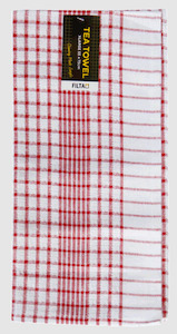 XL Cotton Tea Towel Red/White 55x75cm