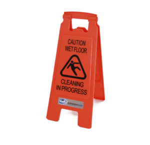 Equipment: Caution Wet Floor Sign Cleaning in Progress - Orange