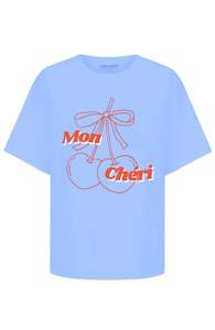 Tees: Mon Cheri Tee | Cornflower