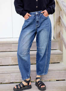 Mi Moso: Barrel Jean | Blue