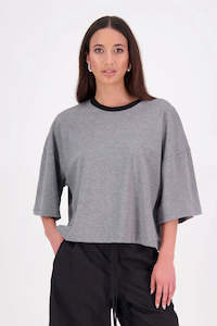 Gia Cotton Tee | Grey