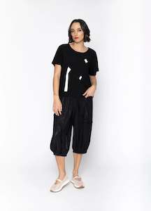 Dallas Top | Black/White Trim