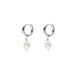 Allure Hoops | Pearl/Silver