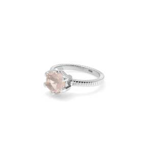Silk Steel: Harmony Ring | Rose Quartz/Silver