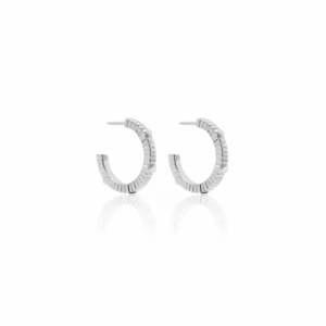 Silk Steel: Unity Hoop Earrings | Silver