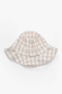 Antler: Gingham Bucket Hat | Oat