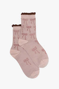 Socks: Bows Sock | Blush