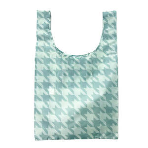 Bags: Shopper Bag | Sage Houndstooth
